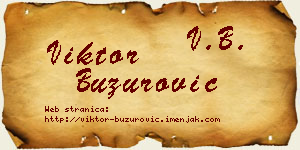 Viktor Buzurović vizit kartica